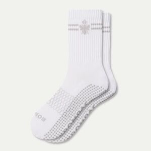 NWT Bombas Gripper Half Calf Socks - White Size Small (4–7.5)